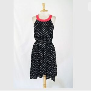 Anthropologie Lilka Lark Polka Dot Hi-Low Dress